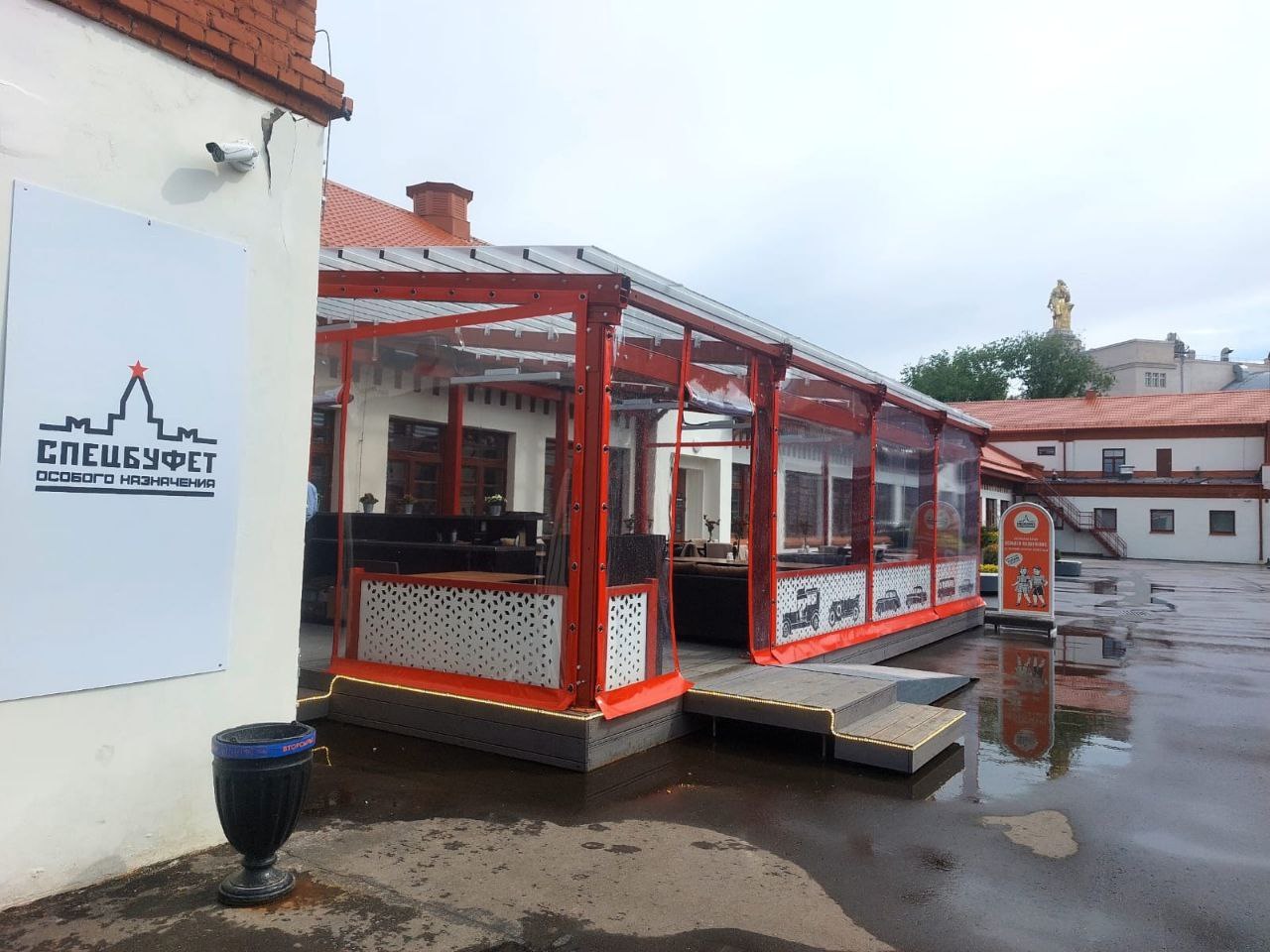 ПВХ шторы для летней террасы кафе в Тамбове